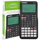 Franklin Scientific Graphing Calculator with 3 Operating Modes - Scientific Calculator Includes 20 Built-in graphs - Ideal for Beginner and Advanced Courses with Protective Cover - Black