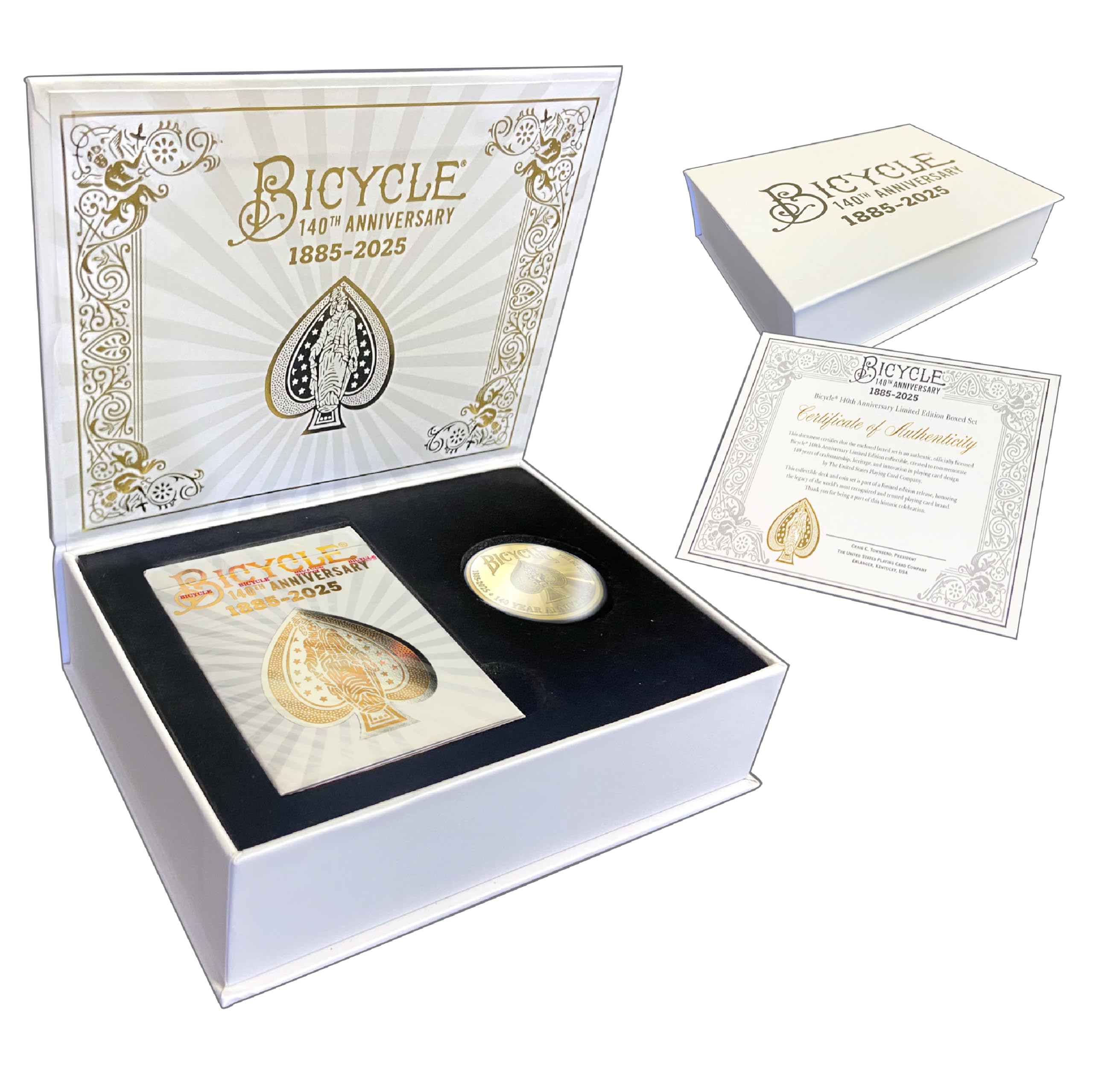 Bicycle 140th Anniversary Limited Edition Exclusive Playing Cards Set with 1 oz 