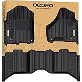 OEDRO Upgraded Floor Mats Fit for 2012-2018 Dodge Ram 1500/2500/3500 Crew Cab, 2019-2024 Dodge Ram 1500 Classic Crew Cab, TPE All-Weather, 1st and 2nd Row: Full Set Liners, Black