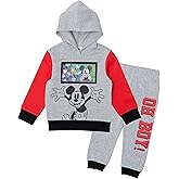 Disney Mickey Mouse Boys’ Hoodie and Jogger Pants Set with Lenticular Patch, 2-Piece Fleece Outfit