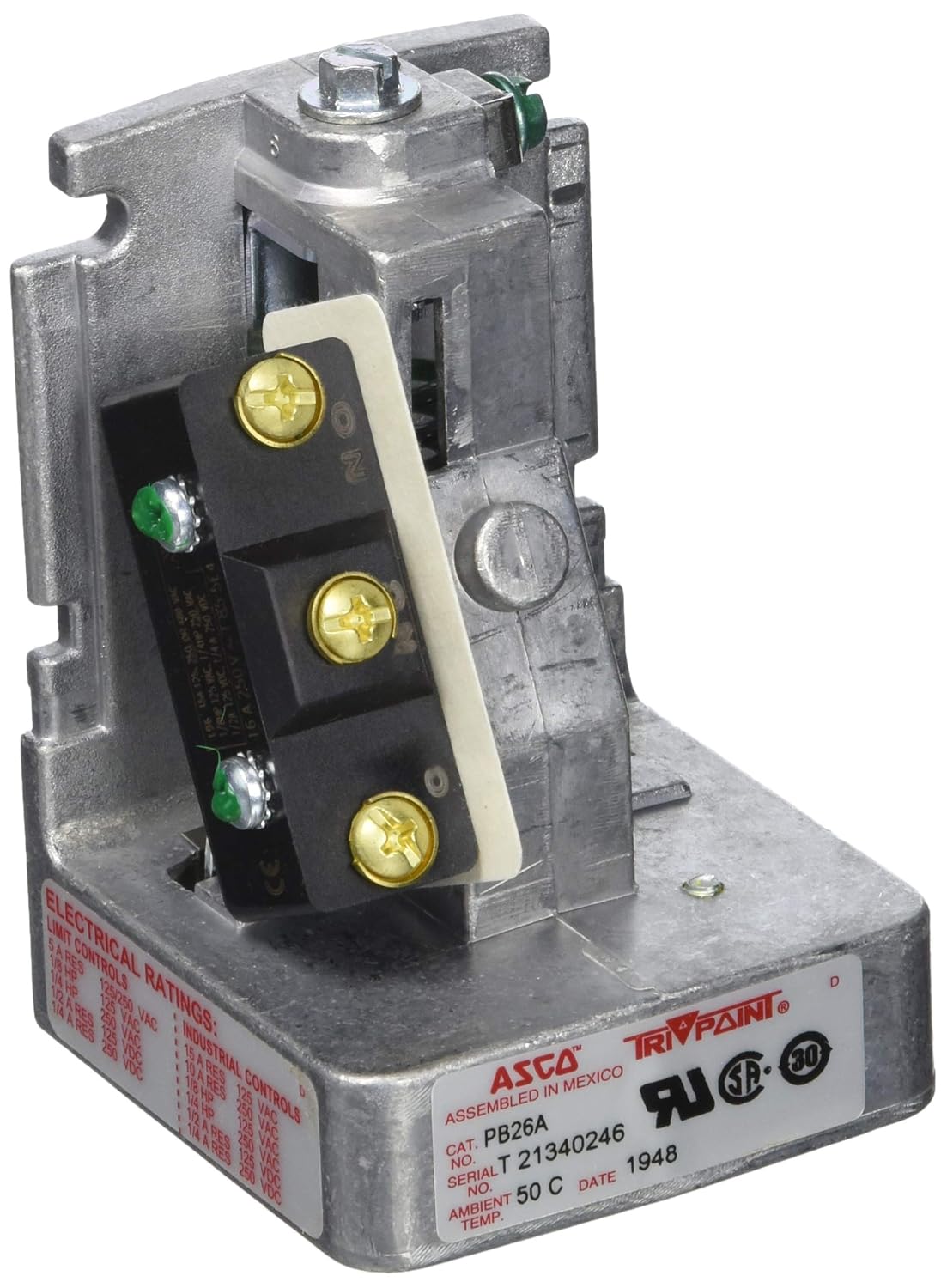 ASCO PB26A 218 P Series Fixed Deadband Midsize Pressure Switch, Open