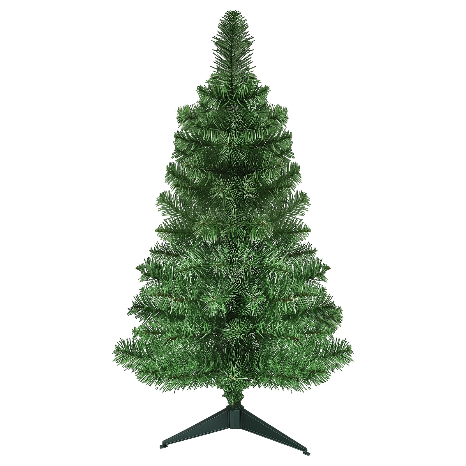 Photo 1 of OULONGER 3Ft Premium Artificial Small Mini Christmas Tree for Tabletop,Home, Office, Indoor and Outdoor Decor,Holiday Decoration,Easy Assembly Metal Hinges & Foldable Base 160 Branch Tips Green Tree