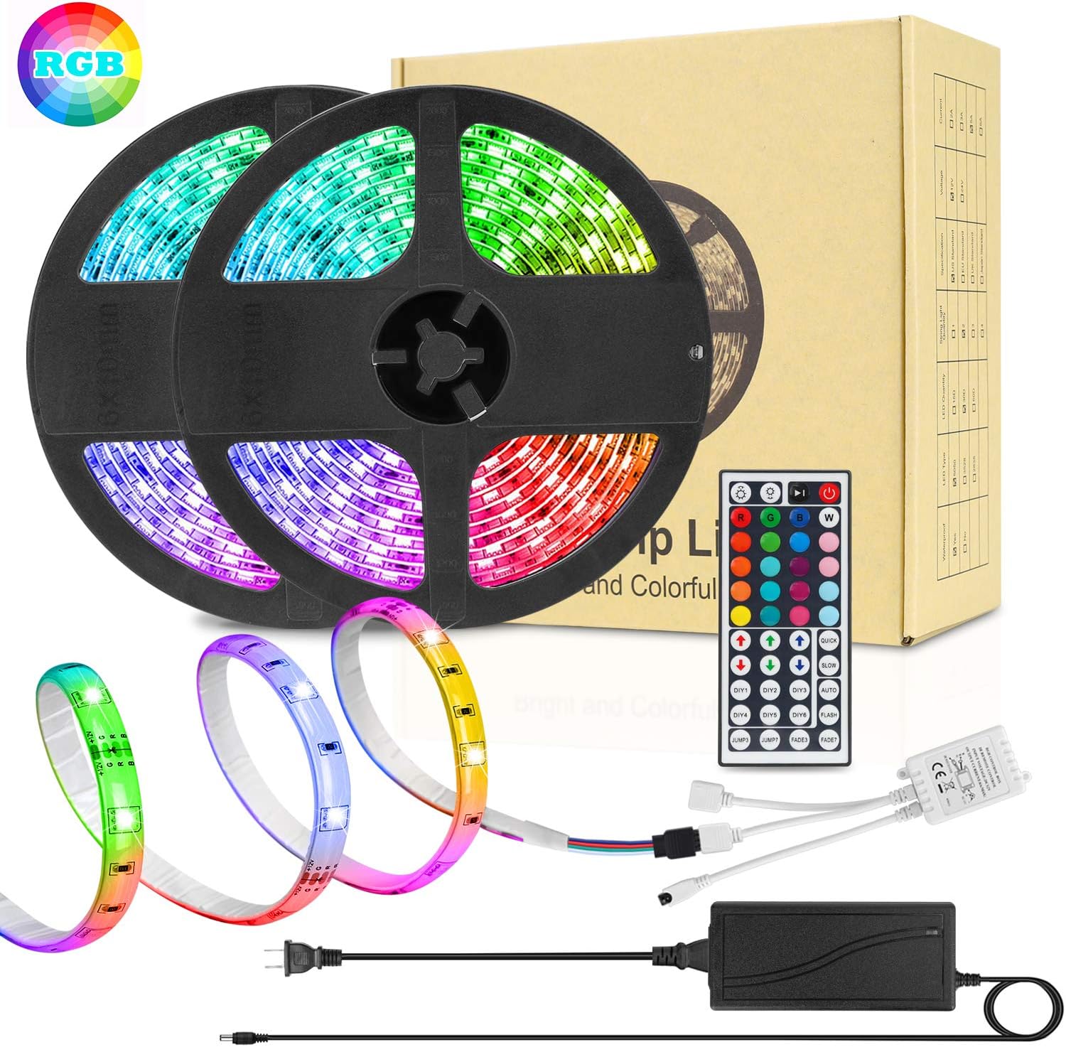 LED Strip Lights, TIK tok Lights Daufri LED Light Strip Color Changing Kit Waterproof SMD 5050