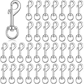 35 Pcs Swivel Snap Hooks for Dog Leash 2.75" Heavy Duty Swivel Clip Clasp Swivels Eye Bolt Snap Hook Single Ended Clip Hooks for Pet Buckle Key Chain Purse Bag Making