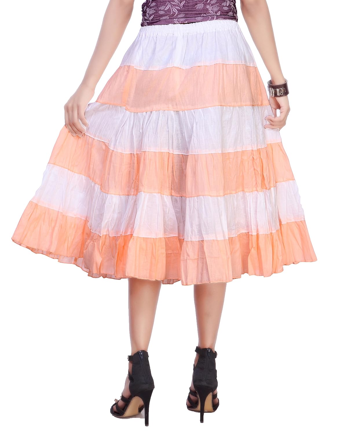 carrel cotton fabric women short skirt(agspl-3133-iry-sk)