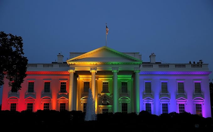 Gay Marriage Rainbow White House Poster Art Photo Obama Administration Posters Artwork Photos 12x18