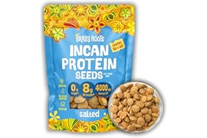 Brass Roots Organic Incan Protein Seeds - Salted - 10 oz, High Protein, School Safe, Nut Free, High Omega 3, Supports Gut Health, Good Source of Fiber, Shark Tank (10 oz (Pack of 1), Salted)