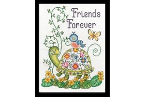 Tobin Friends Forever (Turtle) Counted Cross Stitch Kit-8 by 10-Inch 14 Count