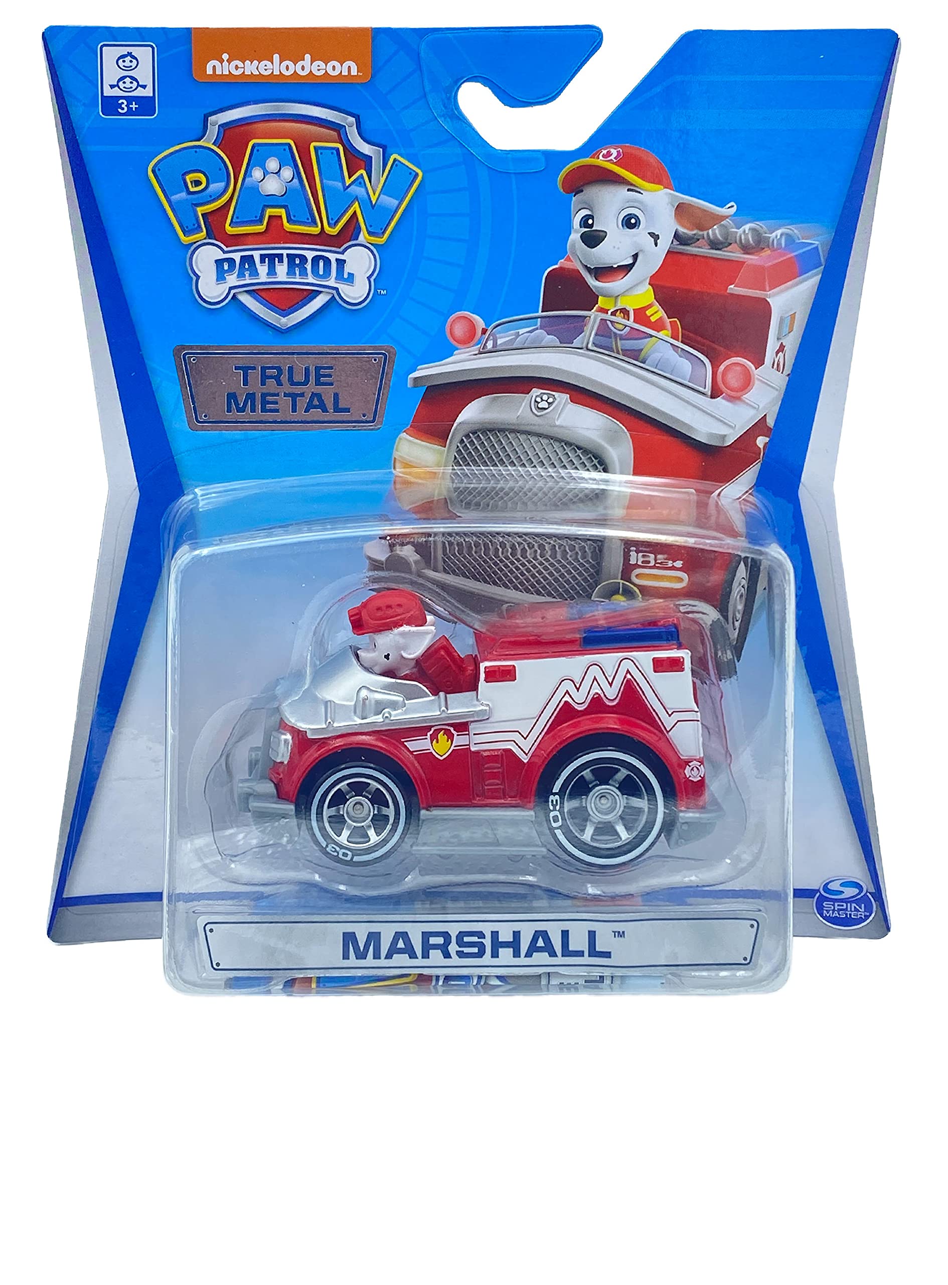 Paw Patrol True Metal Original 1:55 Diecast Vehicle - Marshall (Red) 6053257