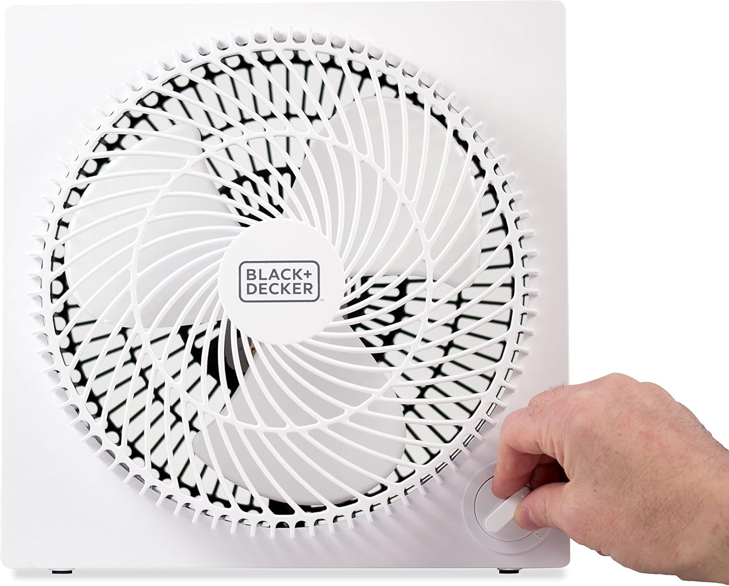 BLACK+DECKER Mini Box Fan – Tabletop Quiet 9 Inch Desk Box Fans Frameless BFB09W White: Home & Kitchen