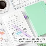 Feela A5 Notebooks Multipack 3 Pack Ruled 128 Pages Lavender Blue Green view 4