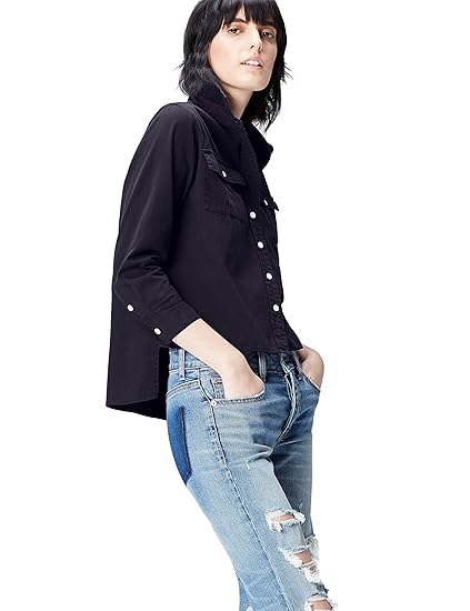 FIND Hemd Damen mit verkürzter Front und Kent-Kragen