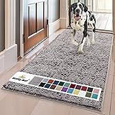 Muddy Mat® | Super Absorbent Door Mat Indoor, Microfiber Quick Dry Chenille Entryway Rug, Non-Slip Front Door Mat, Indoor Mats for Entryway, Machine Washable Pet Rug, Grey 60"x24"