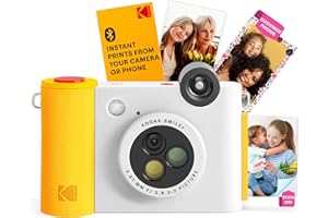 KODAK Smile+ Wireless Digital Instant Print Camera with Effect-Changing Lens, 2x3” Sticky-Backed Photo Prints, and Zink Print