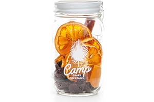 CAMP CRAFT COCKTAILS Camp Craft Cocktail Mix - The Old Fashioned | Premium Drink Mixer Infusion Kit with Dehydrated Fruit, Herbs and Vegan Sugar | 16 oz Glass Jar Mixer for Cocktails, Margaritas, and Mocktails - Serves 8
