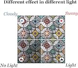 dktie Window Film Privacy Non Adhesive Stained Glass 44.5x200 cm UV Blocking view 9