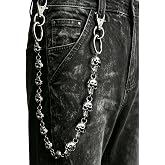 ZEKEE Pants Chain and Wallet Chain for Men Women, Skull & Retro Punk Chain for Jeans, Biker Streetwear Keychain Accessory