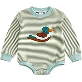 Mieeyali Newborn Baby Boy Western Outfit Mallard Duck Romper Bodysuit Country Farm Knit Bodysuit Hunting Clothes