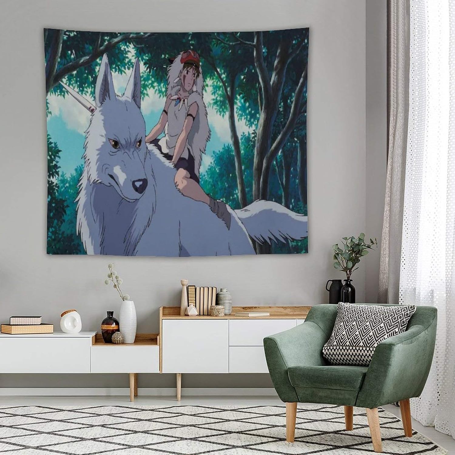 Amazon Co Jp もののけ姫 写真集 タペストリー インテリア 壁掛け おしゃれ 室内装飾 多機能 寝室 カーテン おしゃれ 個性ギフト 新築祝い 結婚祝い プレゼント ウォール アート 130cm 150cm ホーム キッチン