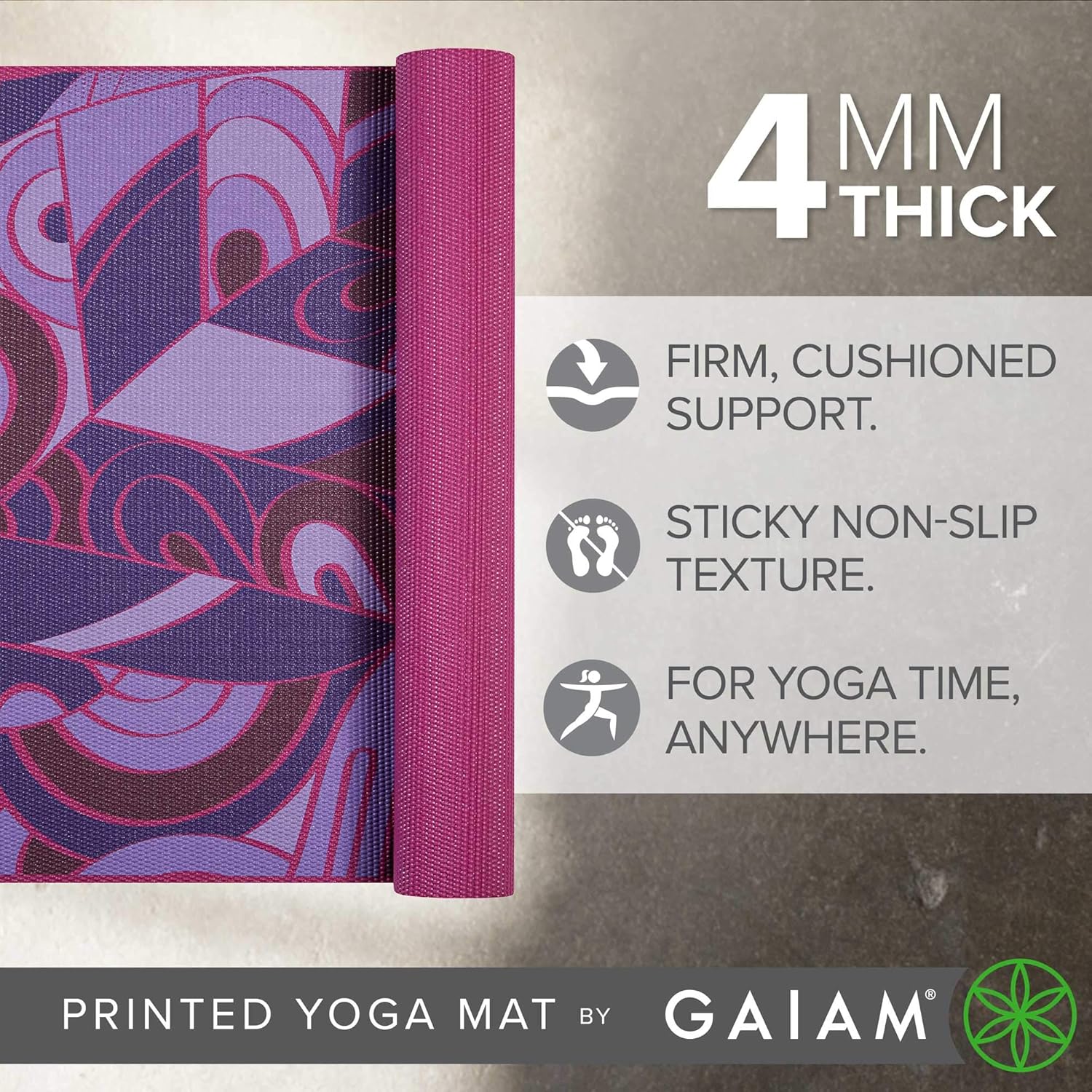 Amazon.com: Gaiam - Esterilla de yoga clásica de 0.157 in ...
