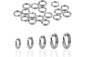 Fishing Split Rings Heavy Duty Stainless Steel Fishing Double Split Ring Lure Connectors Fishing Tackle 2#-9# 100pcs