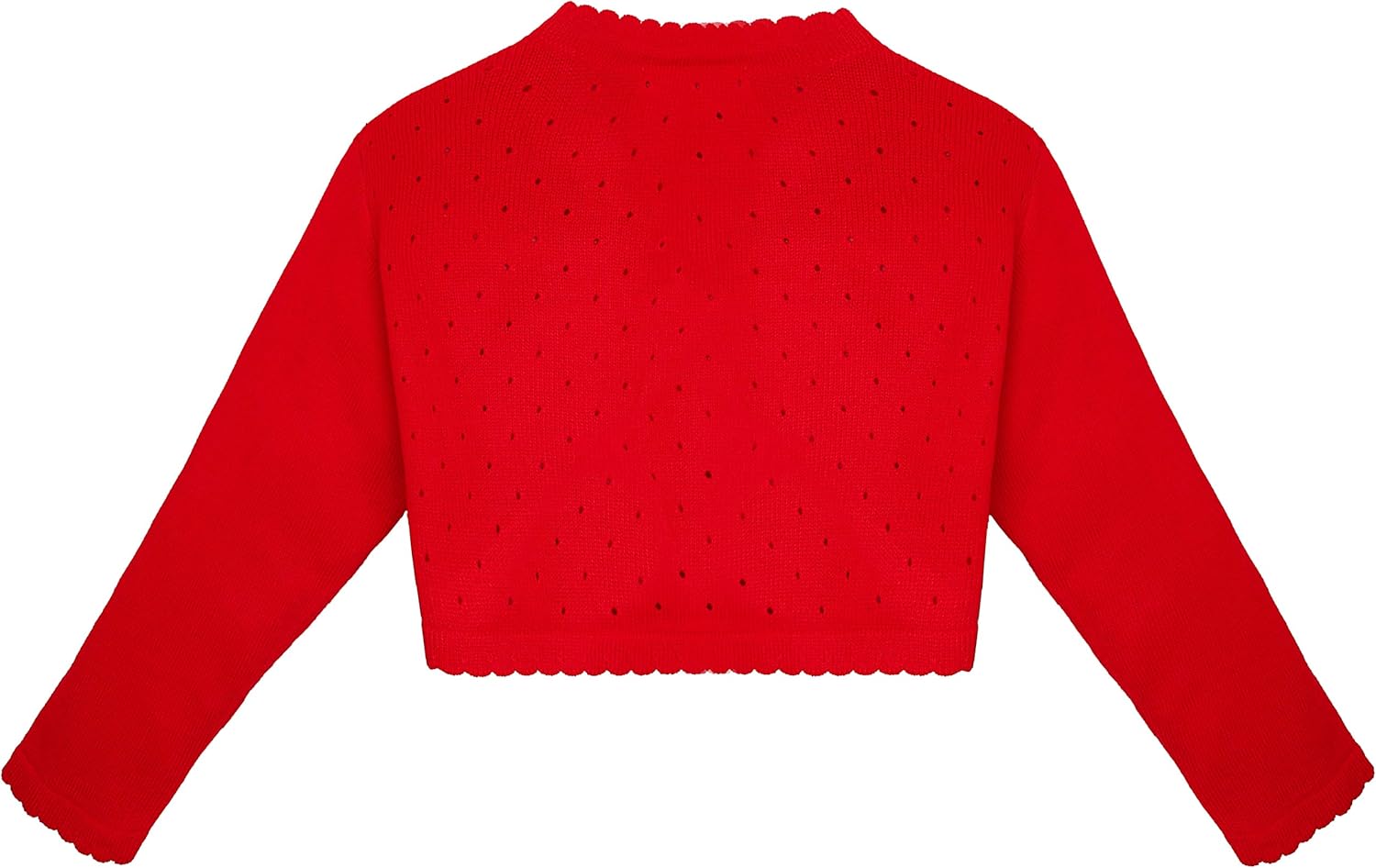 Lilax Baby Girls' Knit Long Sleeve One Button Closure Bolero Shrug: Clothing