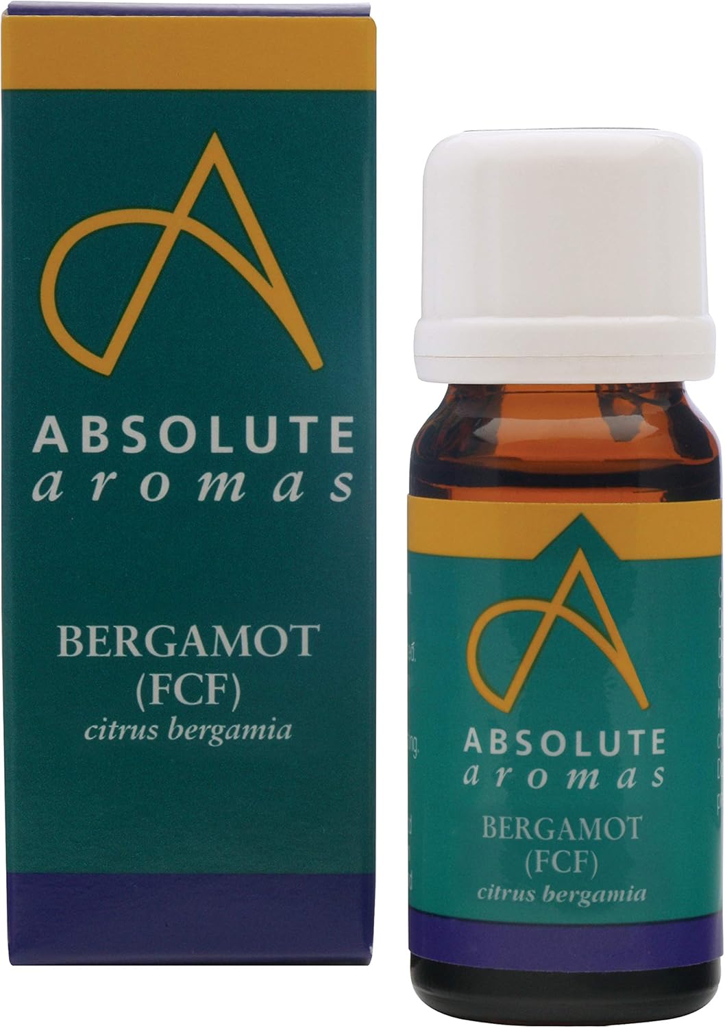 Absolute Aromas Bergamot FCF Essential Oil 10ml, Pure, Natural, Undiluted, Cruelty Free and Vegan, for Aromatherapy Diffusers