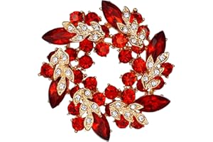 EVER FAITH Austrian Crystal Wedding Corsage Jewelry Accessory Crystal Bridal Flower Wreath Brooch Pin for Women