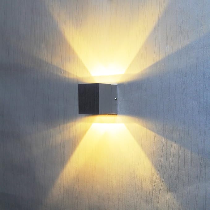 BAYTTER® mordern 3W LED Square Wandleuchte Wandlampe warmweiß, Veranda