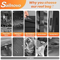 Sailnovo Car Rooftop Cargo Carrier Roof Bag, 20