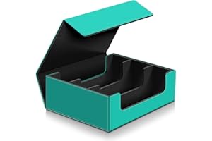 Kitoyz 1800+ Trading Card Storage Box, Magnetic Closure Card Deck Boxes, PU Leather Card Box Card Storage Case for Magic Commander YugiOh TCG TGG Cards Sport Cards