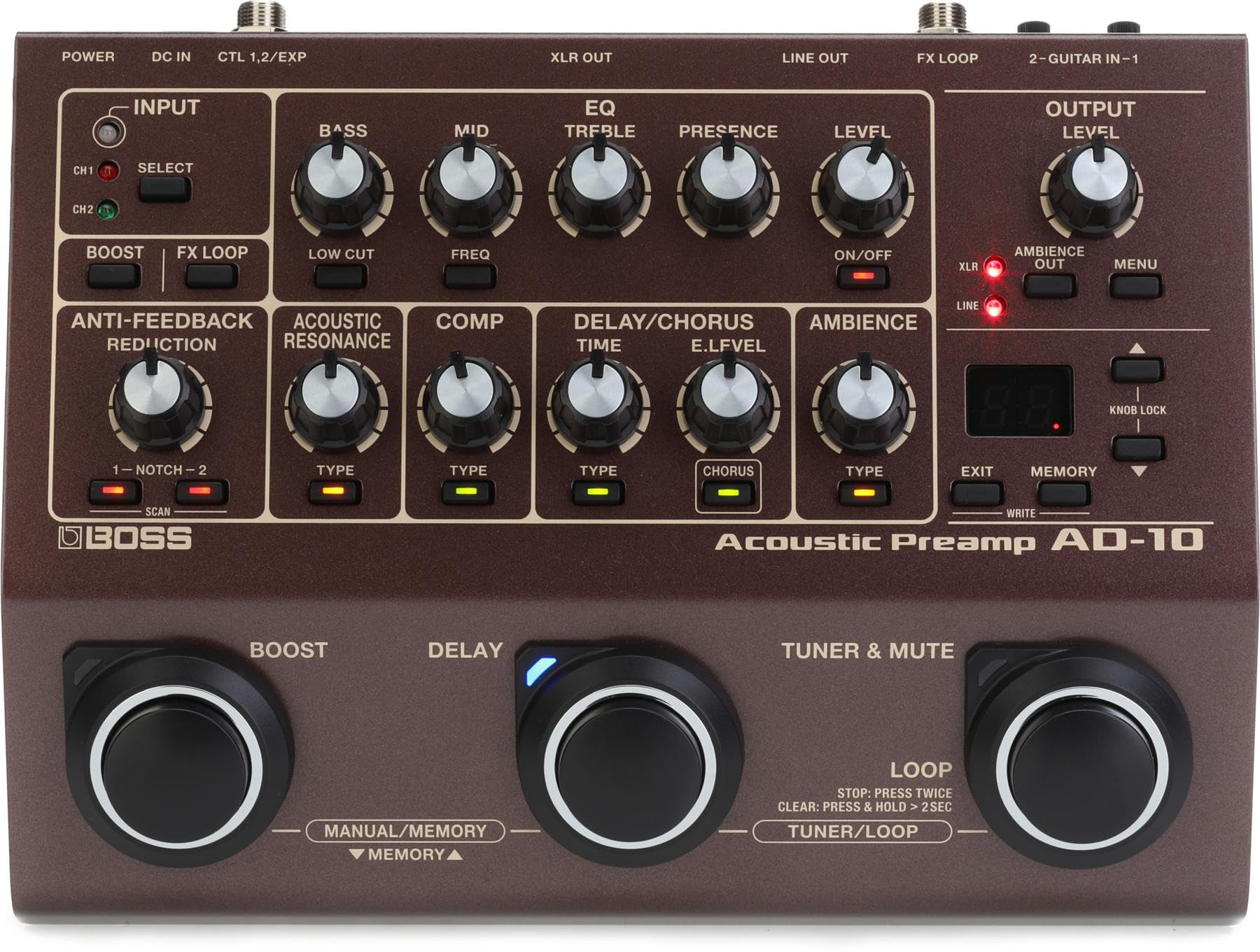 BOSS/AD-10 Acoustic Preamp ボス アコースティックプリアンプ商品画像