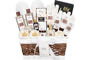 LILY ROY Gifts For Women Gift Basket for Women–18Pcs Bath and Body Gift Set for Mom Spa Basket Set Spa Kit Bath & Body Gifts Set | Self Care, Birthday, Christmas, Mothers Day Bath Gift Baskets Set for Her