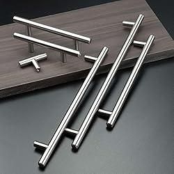 Modket 1 Pack Solid Brushed Nickel T Bar Handle