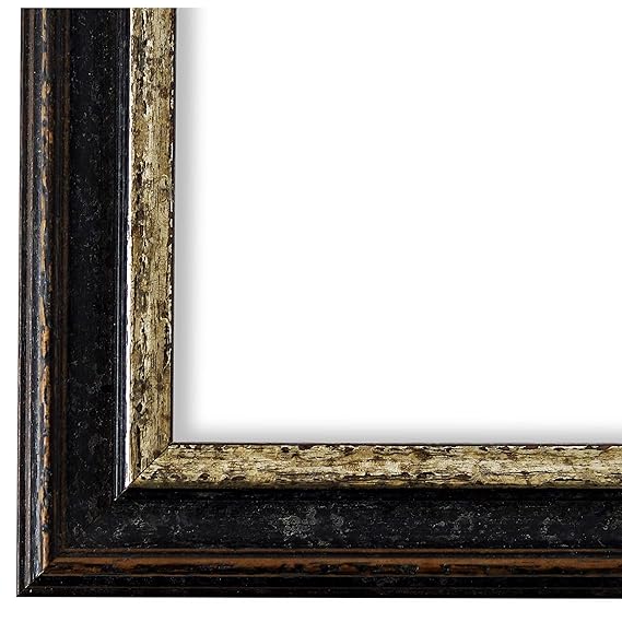 Online Galerie Bingold Bilderrahmen Schwarz Silber 13x18-13 x 18 cm - Antik, Barock, Vintage - Alle Größen - handgefertigt in