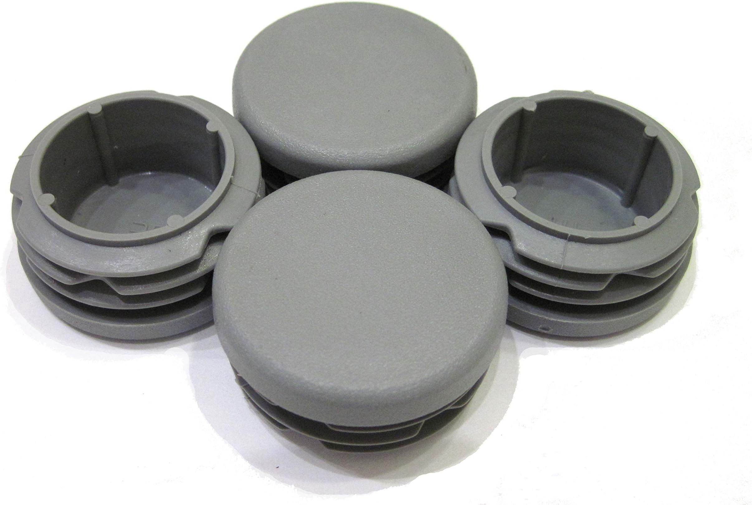 4pcs Pack: 1 3/8 Inch (35mm) Round Grey Plastic End Cap (for Hole Size from 1 5/32 to 1 5/16, Including 1 1/4 inches, 29-33 mm), Furniture Finishing Plug