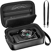 Case for Canon PowerShot G7X Mark III/II, SX740/ 720 4K Digital Vlogging Camera, Point and Shoot Video Camera Bag With Padded Divider Holds SD Cards. Strap is Attached for Travel- Black(Box Only)