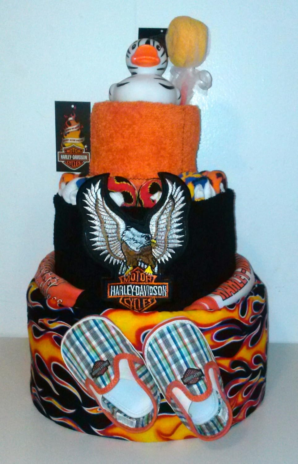 harley davidson diaper cake