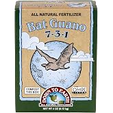 Down To Earth All Natural Fertilizers Organic Bat Guano - 7-3-1, 0.25 lb | High Nitrogen Plant Food for Rapid Vegetative Growth, Fast-Acting in Vegetable Gardens, Flower Gardens