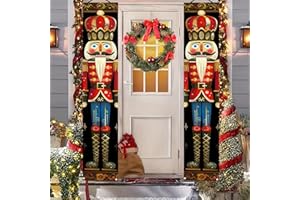 BlissYard Nutcracker Christmas Porch Banner Decorations 71 x 12 Inch Soldier Model Nutcracker Banners Front Door Hanging Banner Entryway Xmas Winter for Wall Fireplace Party Holiday Home Kids Decor