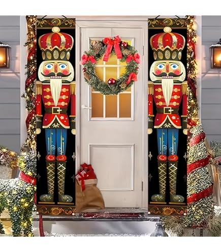 toy soldier おもちゃの兵隊 Xmas セット 大きいサイズ 派手 Large Toy Soldier & Baton (10Ft) | Classic Red/Blue Detailed
