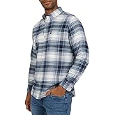Chaps Men's Classic Fit Long Sleeve Button Down Stretch Flannel Casual Woven Shirt (S-2XL)