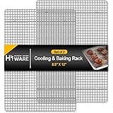 Hiware 2-Pack Cooling Racks for Baking - 8.5" x 12" - Quarter Size - Stainless Steel Wire Cookie Rack Fits Quarter Sheet Pan,