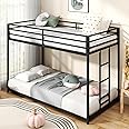 Letto A Castello LifeSky Twin Over Full In Metallo – Struttura Bassa Con Scala Rimovibile – Bianco – Salvaspazio Per Camerette E Ospiti - 3