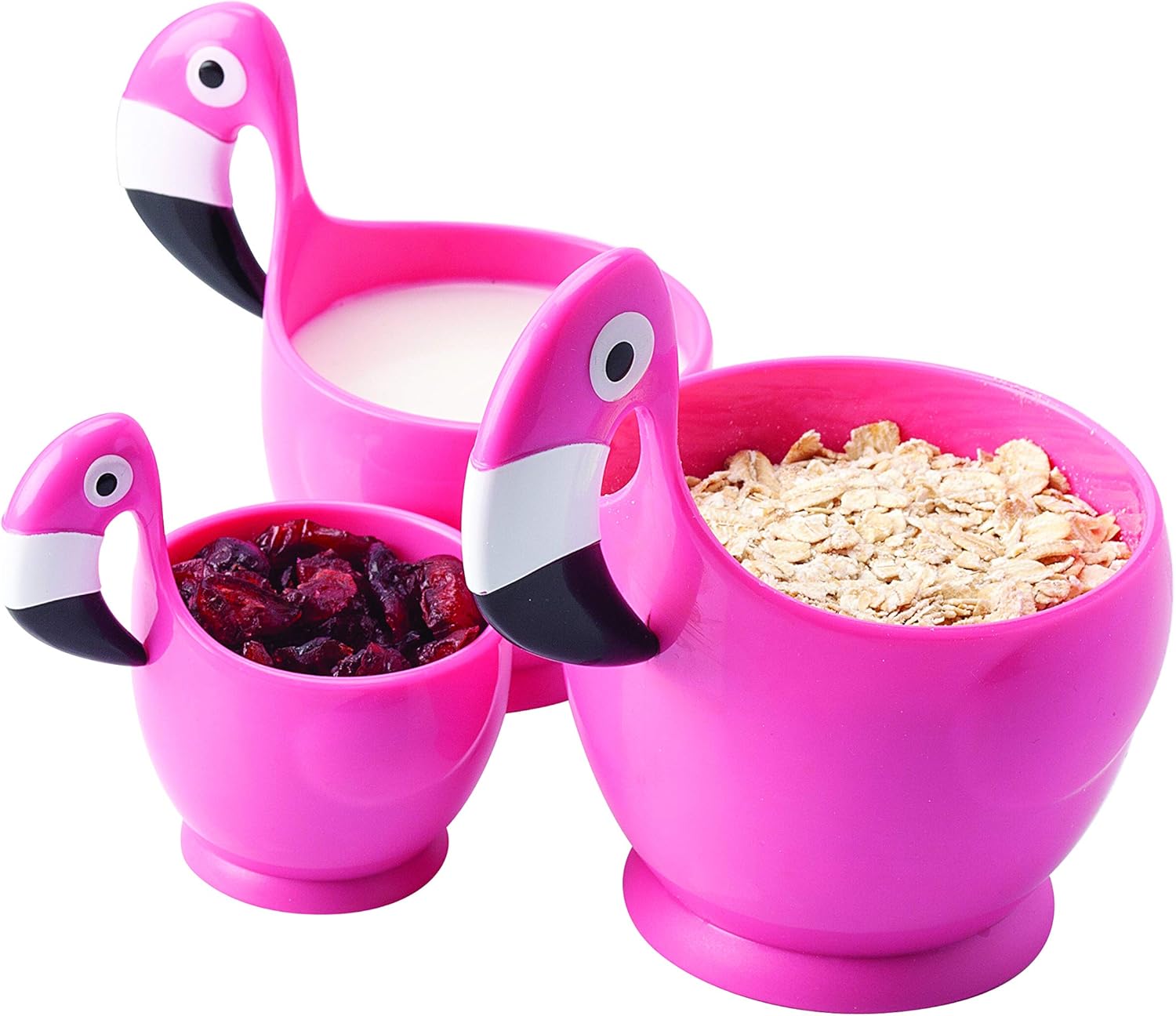 Joie Kitchen Gadgets 16716 Flamingo Measuring Cups 3pc Set, Plastic, 250 milliliters Amazon.co