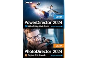 CyberLink PowerDirector & PhotoDirector 2024 Ultra | Video and Photo Editing Software [PC Online Code]