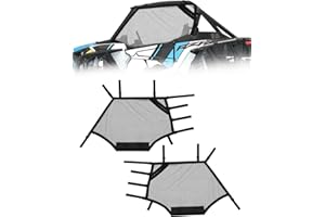 ZIDIYORUO Mesh Net Upper Door (RZR XP 1000/570/800/900 2014-2022) | Scratch Resistant UV-Resistant RZR Window Protection Net for 2-Seater RZR UTVs | Quick Release Buckles & Hook and Loop Design