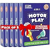 Butterfly EduFields 4in1 Motor Play Science Kit Pack of 5 | Best Birthday Return Gifts for Kids Ages 5 6 7 8 9 10 11 12 | STEM Toy | Reusable & Safe | Birthday Gift for Kids Ages 5+