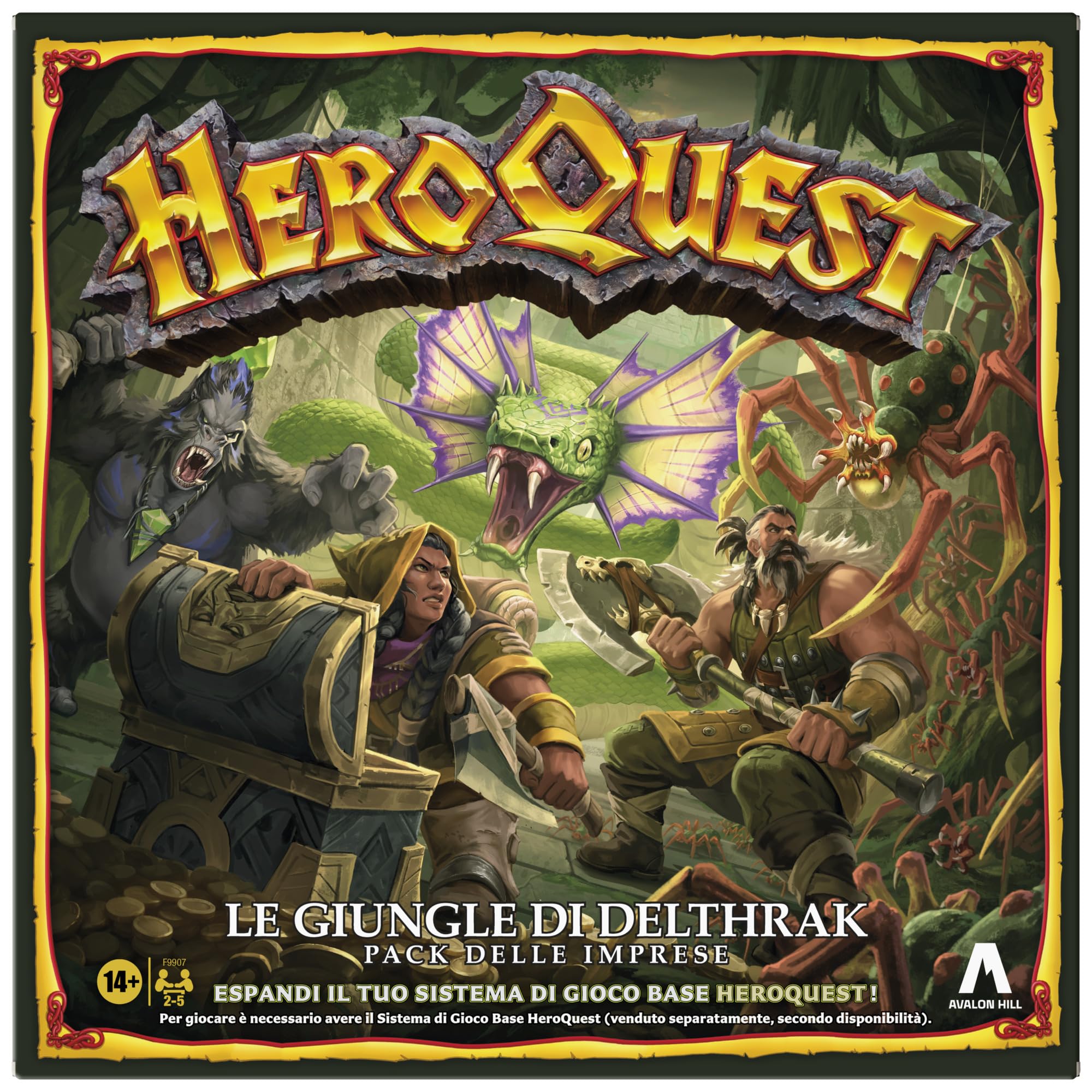 Avalon Hill, HeroQuest The Jungles of Delthrak Companies Pack | Roleplay Games | Ages 14+ | For 2-5 Players | HeroQuest Basic Game System Required to Play