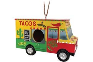 Spoontiques - Birdhouse - Garden Décor - Decorative Bird House for Yard and Garden Decoration - Hanging Novelty Birdhouse for Outdoor Patio - Taco Truck Birdhouse